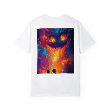 Children Facing Cosmic Monster Galaxy Art
