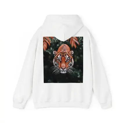 Bengal Tiger Face Green Jungle Foliage