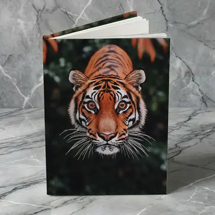 Bengal Tiger Face Green Jungle Foliage