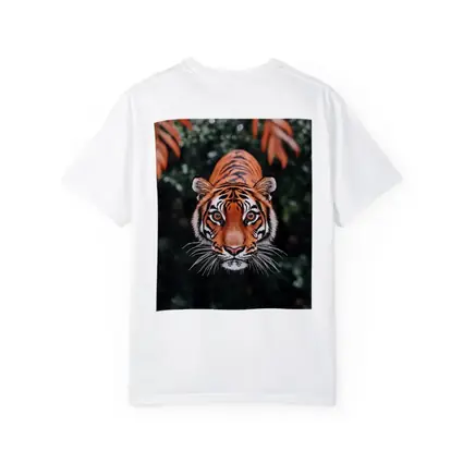 Bengal Tiger Face Green Jungle Foliage
