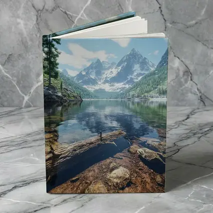 Snow Mountain Lake Clear Water Reflection