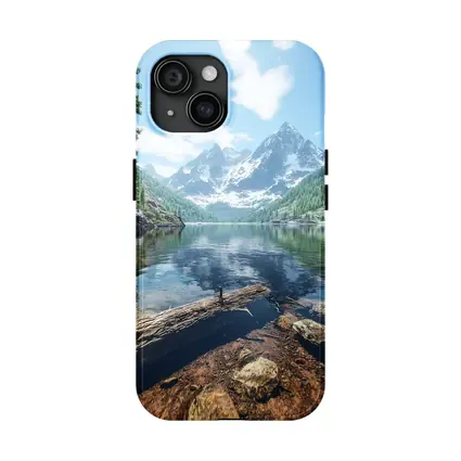 Snow Mountain Lake Clear Water Reflection