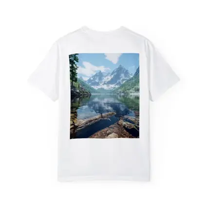Snow Mountain Lake Clear Water Reflection