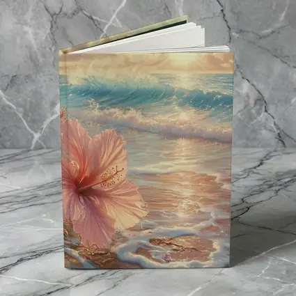 Pink Hibiscus Flower Tropical Beach Sunrise