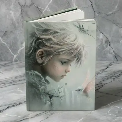 Dreamy Boy With White Bird Fantasy Art