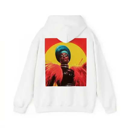 Bold Pop Art Woman Teal Turban Red Sun