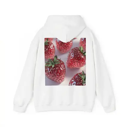 Glass Strawberries Shiny Red on White