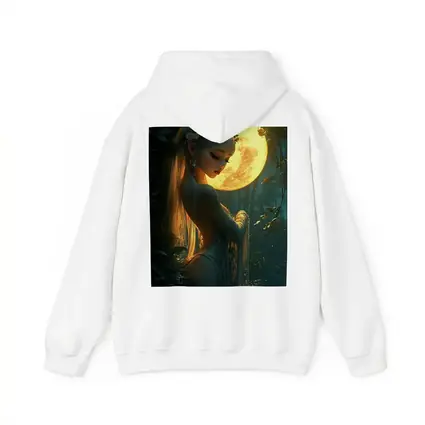 Fantasy Forest Goddess Glowing Full Moon