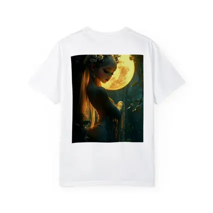 Fantasy Forest Goddess Glowing Full Moon