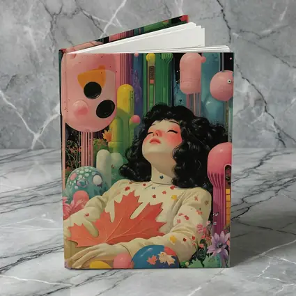 Dreaming Girl Surreal Colorful Fantasy World