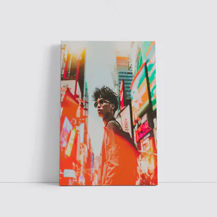 Young Man City Neon Streets Urban Style