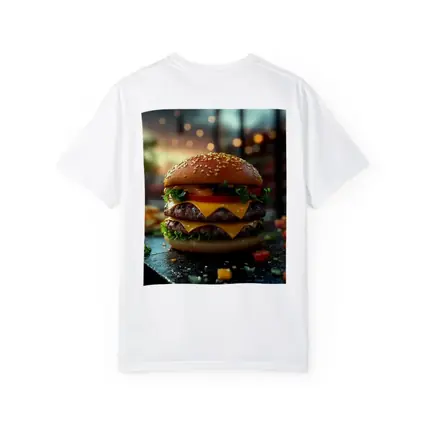 Double Cheeseburger Glowing Restaurant Background
