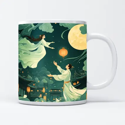 Chinese Moon Festival Legend Illustration Night Sky