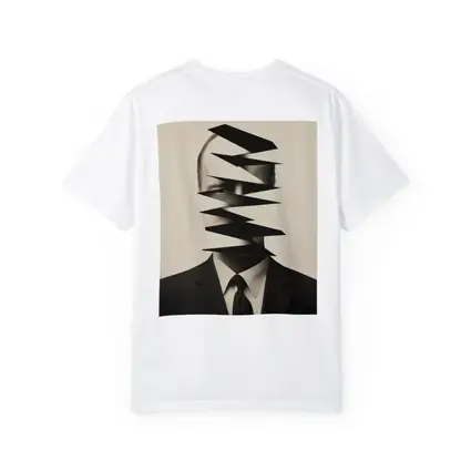 Fragmented Man Portrait Surreal Black White
