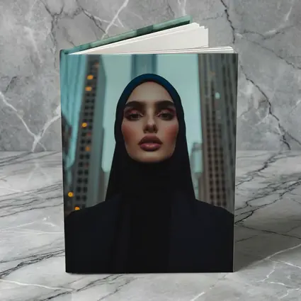 Woman in Hijab City Skyline Portrait