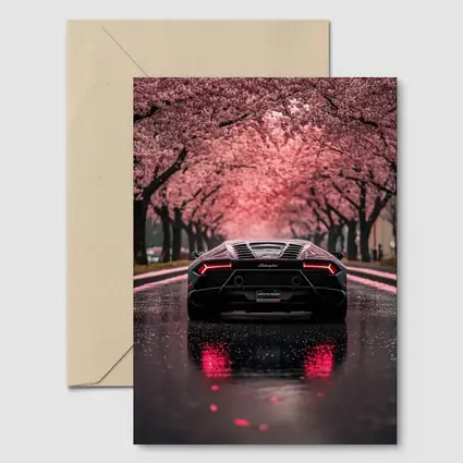 Lamborghini Huracan Black Cherry Blossom Street