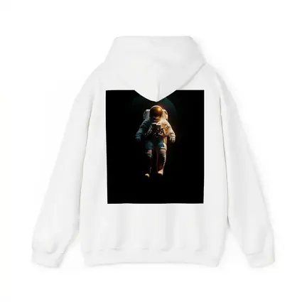 Astronaut Floating in Dark Space Earth