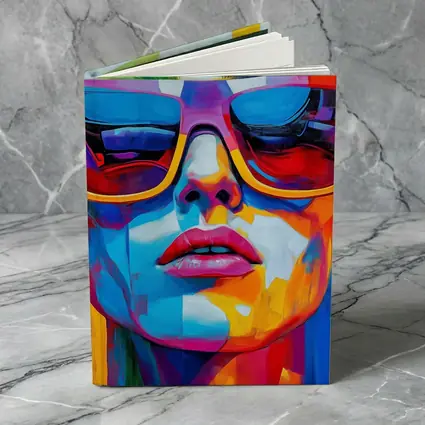 Pop Art Woman Face Bold Colorful Painting