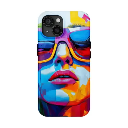 Pop Art Woman Face Bold Colorful Painting
