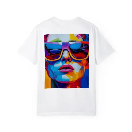 Pop Art Woman Face Bold Colorful Painting