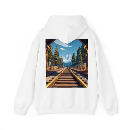 Railroad Tracks Through Mountain Pine Forest