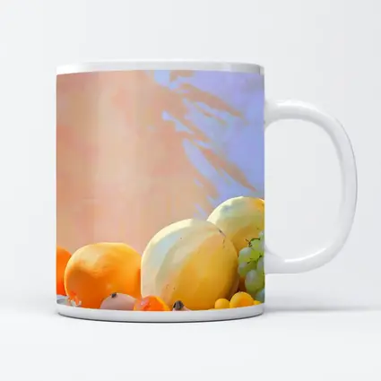Fresh Fruits Still Life Warm Pastel Background