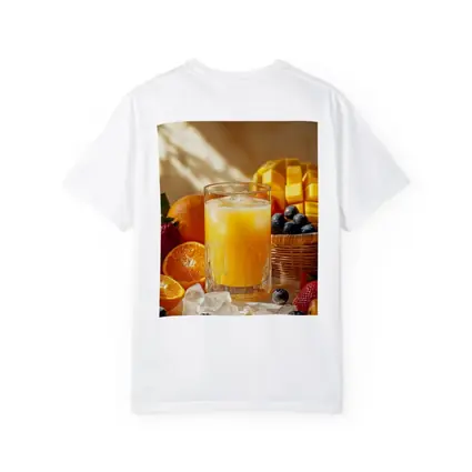 Fresh Orange Juice Glass With Summer Fruits