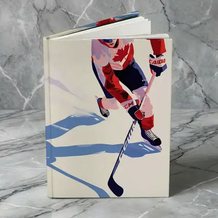 Canada Hockey Player Flat Art Style