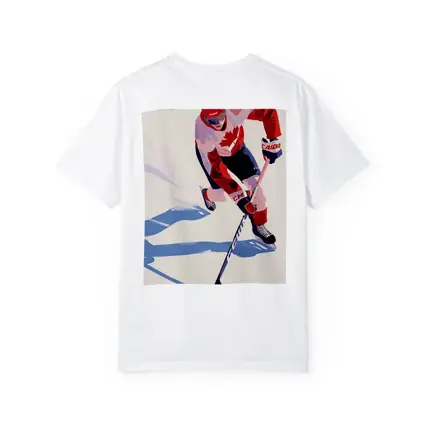 Canada Hockey Player Flat Art Style