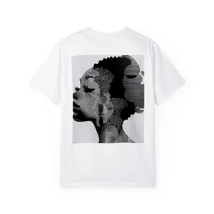 Black White Woman Portrait Graphic Line Art