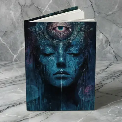 Third Eye Woman Blue Mystical Dark Art