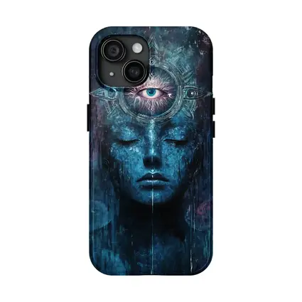 Third Eye Woman Blue Mystical Dark Art