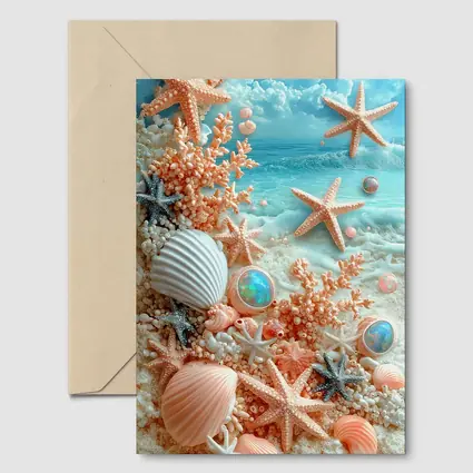 Starfish Shells Coral Pearl Tropical Beach