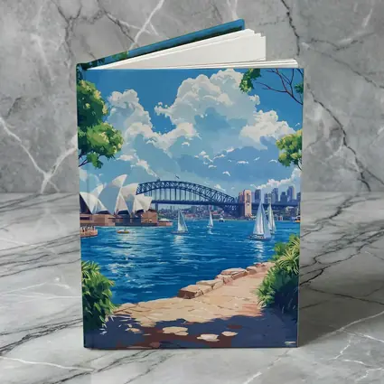 Sydney Opera House Harbour Bridge Illustration Art