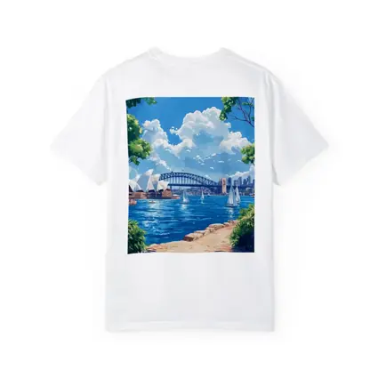 Sydney Opera House Harbour Bridge Illustration Art