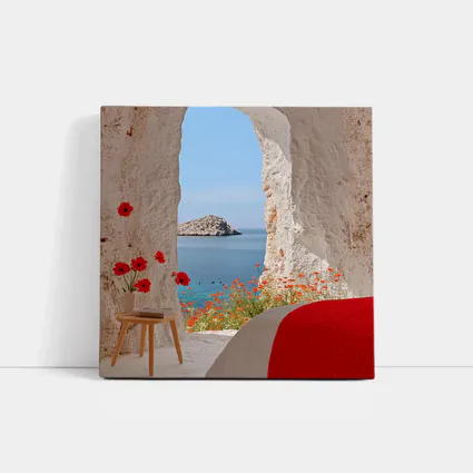 Cave Room Poppies Mediterranean Sea View