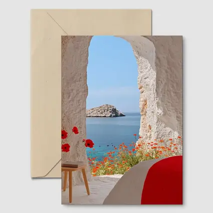 Cave Room Poppies Mediterranean Sea View
