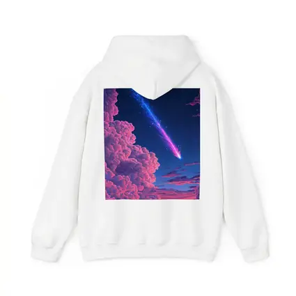 Pixel Art Comet Pink Night Sky