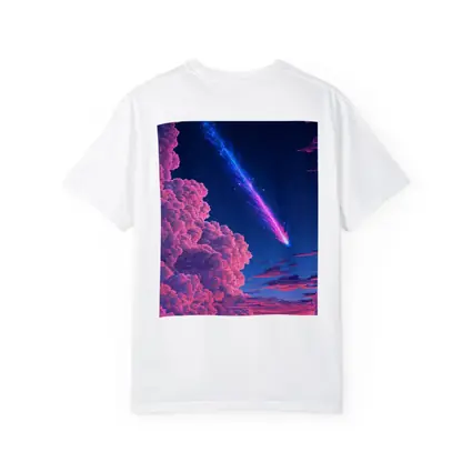 Pixel Art Comet Pink Night Sky