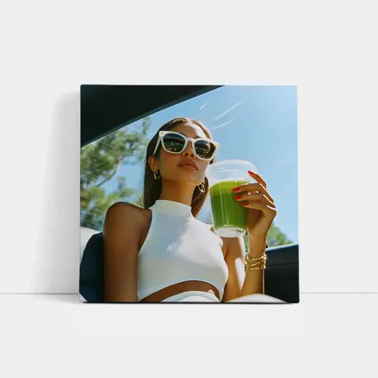 Woman Sunglasses Green Juice Summer Car