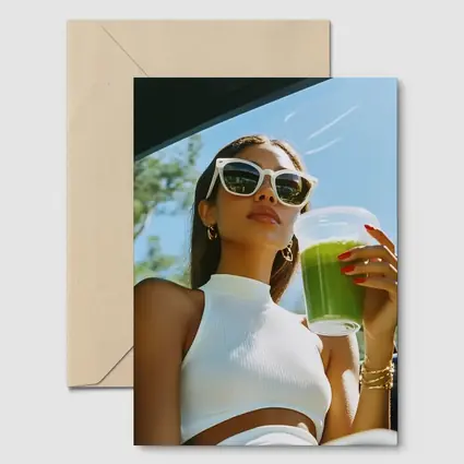 Woman Sunglasses Green Juice Summer Car