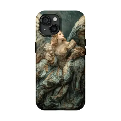 Baroque Angel Woman Large Wings Fantasy Art