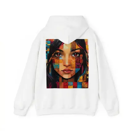 Mosaic Patchwork Portrait Woman Colorful Abstract