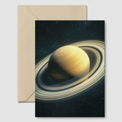 Saturn Planet Rings Deep Space Stars