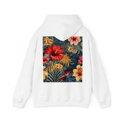 Tropical Hibiscus Flowers Dark Blue Botanical