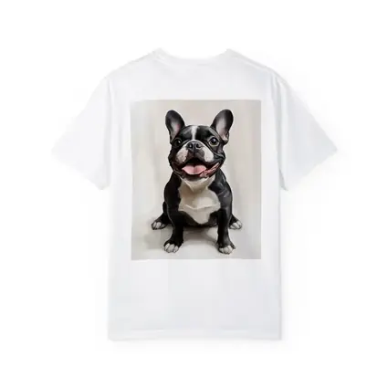Happy French Bulldog Portrait on Beige Background