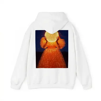 Woman Holding Glowing Orb Starry Night