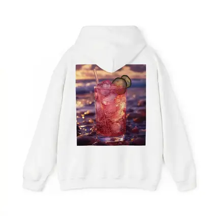Pink Cocktail Drink Sunset Ocean Background