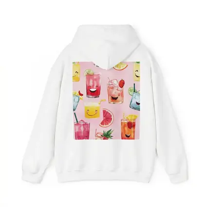 Happy Cartoon Cocktail Glasses Pink Pattern