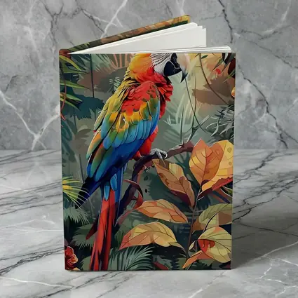Scarlet Macaw Parrot Tropical Jungle Foliage